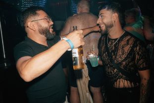 A group of people in a club