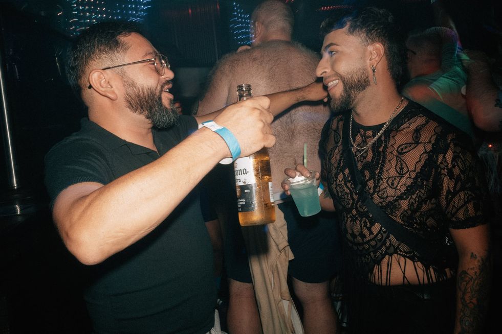 A group of people in a club