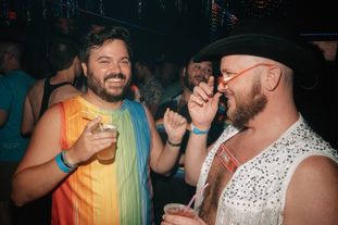 A group of people in a club