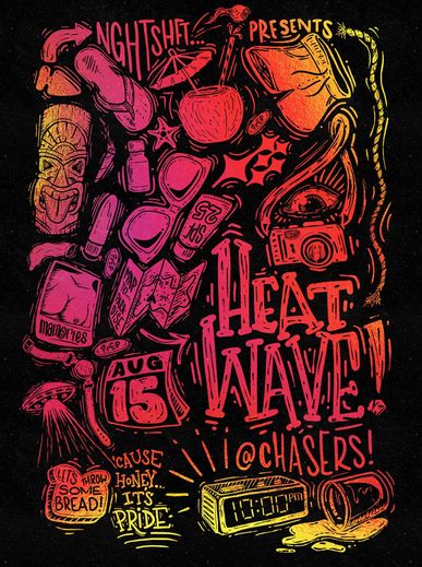 Poster for Night Shift's Heatwave party