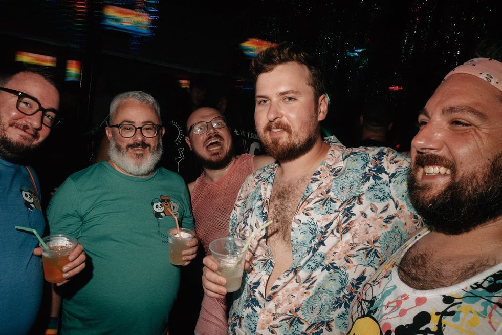 A group of people in a club